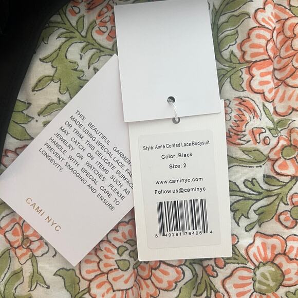 The CAMI NYC Anne Corded Lace Bodysuit size 2 NWT - Picture 7 of 13